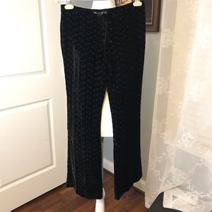 🌵Hype Black Eyelet Velvet Pants Size 2